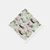 Christmas Basset Hound Napkins Serviette (Ecke)