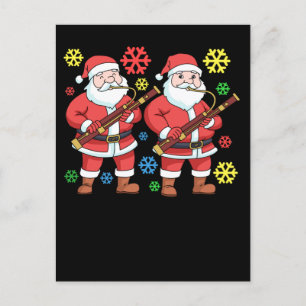 Christmas Bassoon Bassoonist Ohrs Men Orchestra Postkarte