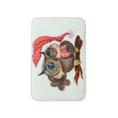 Christmas Bath Mat Baby Owl In Hat and Gift Badematte (Vorderseite Vertikal)
