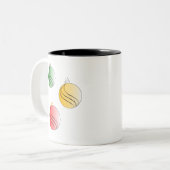 Christmas Baubals Zweifarbige Tasse (Vorderseite Links)