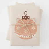Christmas Bauble Beige Geschenkpapier Set (Beispiel)