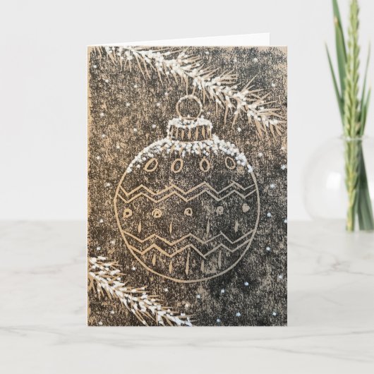 Christmas bauble card karte (Vorderseite)