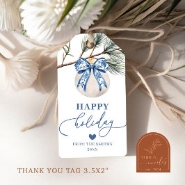 Christmas Bauble Chinoiserie Happy Holiday Tags Geschenkanhänger