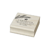 Christmas Bauble Elegante Script-Rücksendeadresse Gummistempel (Stempel)