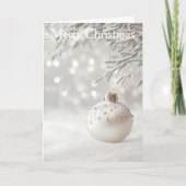 Christmas Bauble Feiertagskarte (Vorderseite)