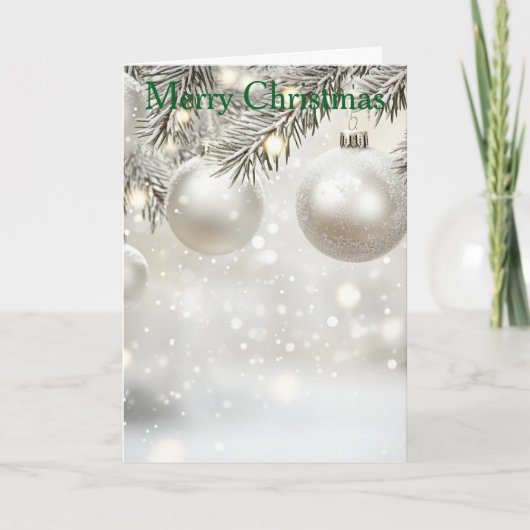 Christmas Bauble Feiertagskarte (Vorderseite)