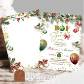 Christmas Bauble Gender Reveal Einladung