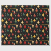 Christmas Bauble Ornament Bright Geschenkpapier (Flach)