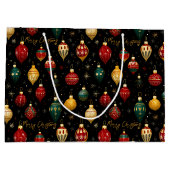 Christmas Bauble Ornament Bright Große Geschenktüte (Rückseite)