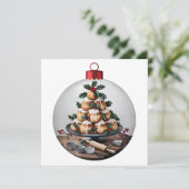 Christmas Bauble Profiteroles Baker Einladung (Stehend Vorderseite)