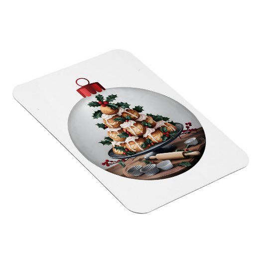 Christmas Bauble Profiteroles Baker Magnet (Rechte Seite)