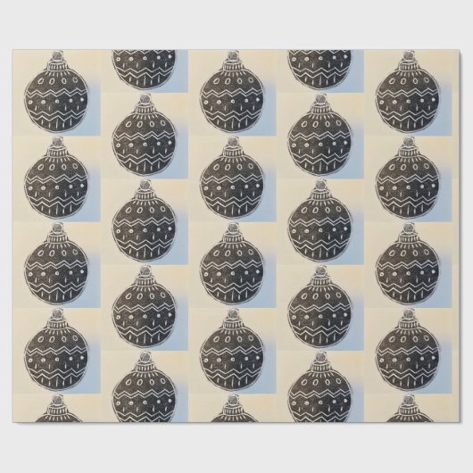 Christmas Bauble Wrapping Paper Geschenkpapier (Flach)