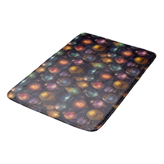 Christmas Baubles Bath Mat Badematte (Schrägansicht)