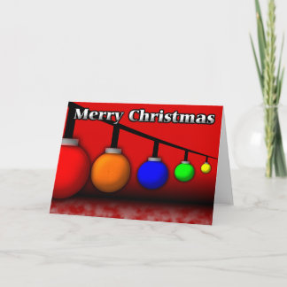 Christmas Baubles Card Feiertagskarte