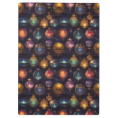 Christmas Baubles Clipboard Klemmbrett (Rückseite)