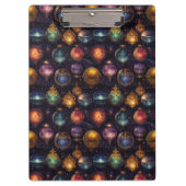 Christmas Baubles Clipboard Klemmbrett (Vorderseite)