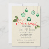 Christmas Baubles Customize Party Invitation Einladung (Vorderseite)
