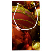 Christmas Baubles Kleine Geschenktasche Geschenktüte (Rückseite)