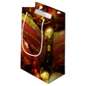 Christmas Baubles Kleine Geschenktasche Kleine Geschenktüte (Rückseite Schrägansicht)