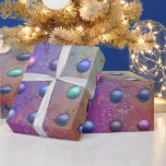 Christmas Baubles Lila Aqua Gemustert Chic Geschenkpapier<br><div class="desc">Wunderschönes Aqua lila blaues Weihnachtsbauble auf einem strahlend pastellfarbenen Hintergrund. Diese Geschenkpackung kann mit passender Geschenktasche oder -marke und -band koordiniert werden, um jeden glücklichen Empfänger eines Geschenkes von Ihnen zu erfreuen.</div>