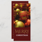 Christmas Baubles Menü Menükarte (Vorne/Hinten)