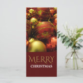 Christmas Baubles Menü Menükarte (Stehend Vorderseite)