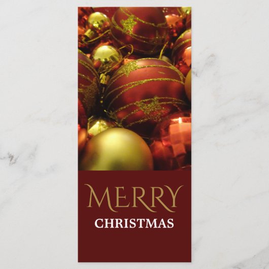 Christmas Baubles Menü Menükarte (Vorderseite)