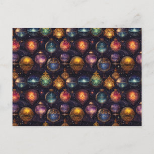 Christmas Baubles Postkarte
