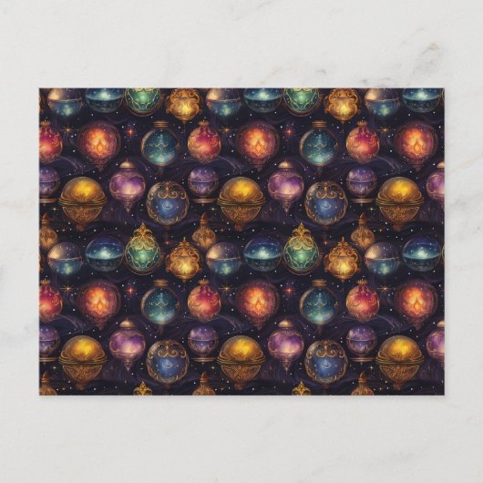 Christmas Baubles Postkarte (Vorderseite)