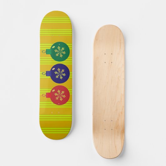 Christmas Baubles Skateboard (Vorderseite)