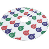 Christmas Baubles Tree Skirt Polyester Weihnachtsbaumdecke (Schrägansicht)