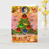 CHRISTMAS BAUM, FARBBALLEN, ANGELN, KINDER KARTE (Gelbe Blume)