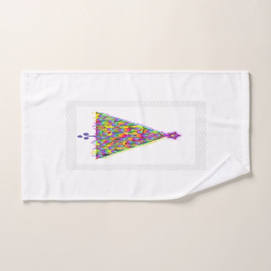 CHRISTMAS BAUM MIT LILA STAR HANDTUCH (Handtuch)