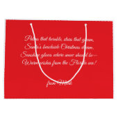 Christmas BBQ Santa at the Beach Florida Große Geschenktüte (Rückseite)