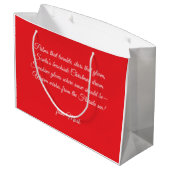 Christmas BBQ Santa at the Beach Florida  Große Geschenktüte (Rückseite Schrägansicht)