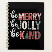 Christmas Be Kind Lehrer Merry Xmas Tree Jolly Planer (Vorderseite)