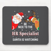 Christmas Be Nice To The Hr Specialist Santa Long  Mousepad (Vorne)