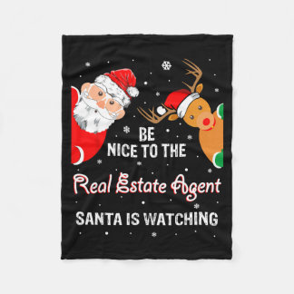 Christmas Be Nice To The Real Estate Agent Santa  Fleecedecke