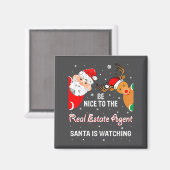 Christmas Be Nice To The Real Estate Agent Santa  Magnet (Vorderseite/Rückseite)