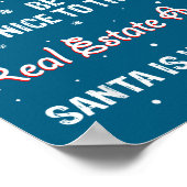 Christmas Be Nice To The Real Estate Agent Santa  Poster (Ecke)