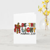 Christmas Be The Light Sun Matthew 5_14 Bible Chri Karte (Gelbe Blume)