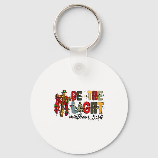 Christmas Be The Light Sun Matthew 5_14 Bible Chri Schlüsselanhänger (Vorderseite)