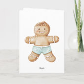 Christmas Beach Gingerbread Mann Karte (Rückseite)