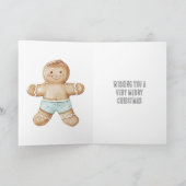 Christmas Beach Gingerbread Mann Karte (Innenseite)