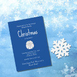 Christmas Beach Party Sand Dollar Tropical Blue Einladung<br><div class="desc">Christmas Beach Party Blue Invitation,  mit einem tropischen Sand-Dollar und ein individualisierbares typografisches Design. Ein festlicher Weg,  um Ihre Feier an Ihrem Lieblingsziel zu planen.</div>