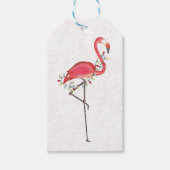 Christmas Beach Pink Flamingo Custom Geschenkanhänger (Vorderseite)