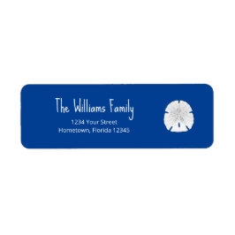 Christmas Beach Sand Dollar Blue Rücksendeadresse