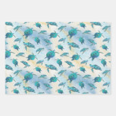 Christmas Beach Sea Turtle Glitzer Sparkor Geschenkpapier Set (Vorderseite)