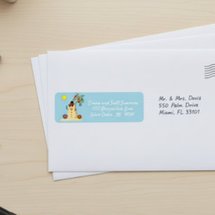 Christmas Beach Tropical Snowman Adresse