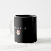 Christmas Beach Vacation Sandy and Bright Seashell Zweifarbige Tasse (Vorderseite Links)
